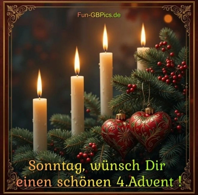 Sonntag wünsch Dir einen schönen 4.Advent