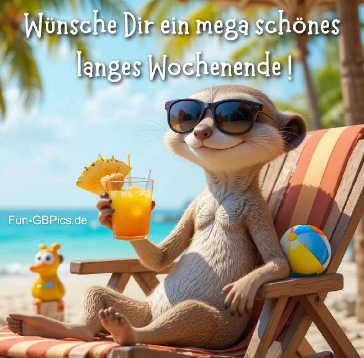 wünsche Dir ein mega schönes langes Wochenende